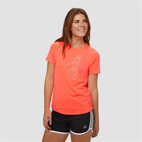 adidas t shirt dames grijs roze perry sport